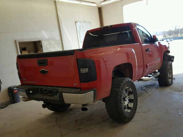 1GCEK14057Z599757 - 2007 CHEVROLET SILVERADO RED photo 4