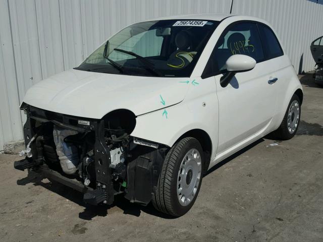 3C3CFFAR8DT531309 - 2013 FIAT 500 POP WHITE photo 2