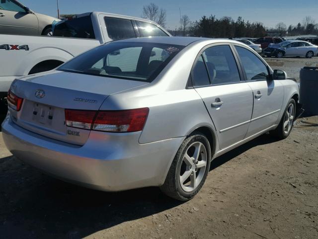 5NPET46C27H241156 - 2007 HYUNDAI SONATA GLS SILVER photo 4