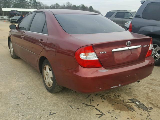 4T1BE32K33U132866 - 2003 TOYOTA CAMRY LE MAROON photo 3