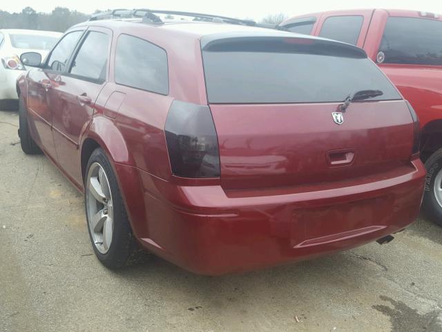 2D8FV48V95H536324 - 2005 DODGE MAGNUM SXT BURGUNDY photo 3