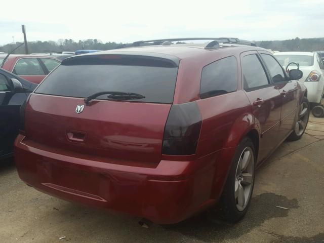 2D8FV48V95H536324 - 2005 DODGE MAGNUM SXT BURGUNDY photo 4