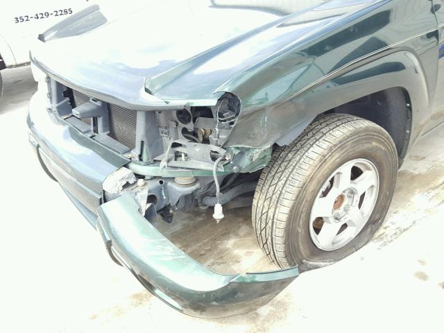 1GNDS13S232160878 - 2003 CHEVROLET TRAILBLAZE GREEN photo 9