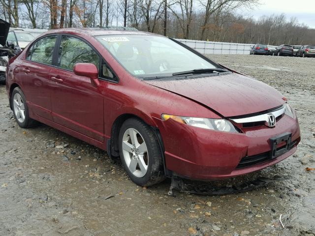 1HGFA16887L066090 - 2007 HONDA CIVIC EX RED photo 1