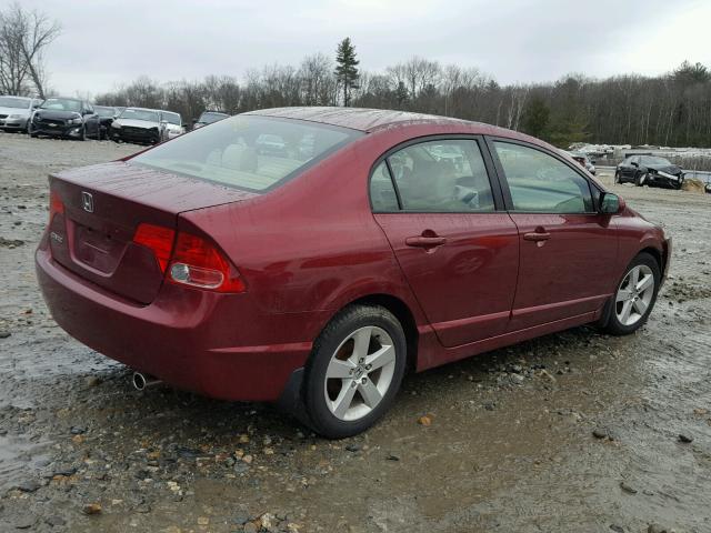 1HGFA16887L066090 - 2007 HONDA CIVIC EX RED photo 4