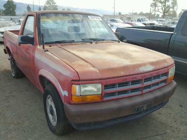 1B7FL26G7NS629512 - 1992 DODGE DAKOTA RED photo 1