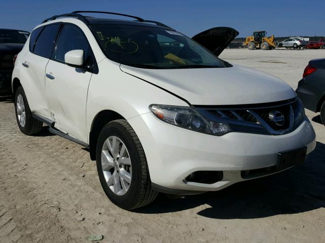 JN8AZ1MU6CW101465 - 2012 NISSAN MURANO S WHITE photo 1