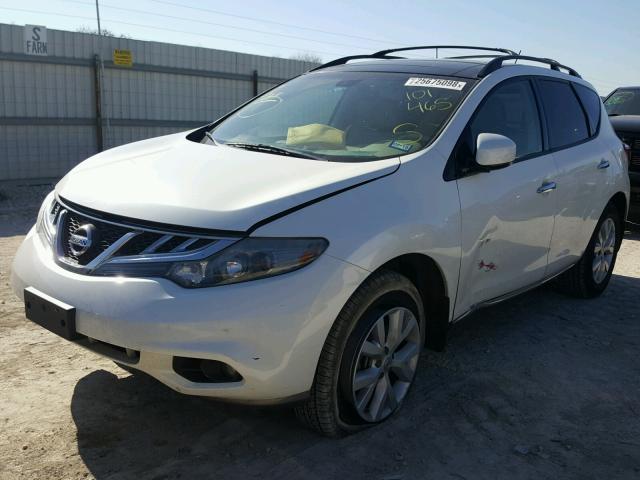 JN8AZ1MU6CW101465 - 2012 NISSAN MURANO S WHITE photo 2