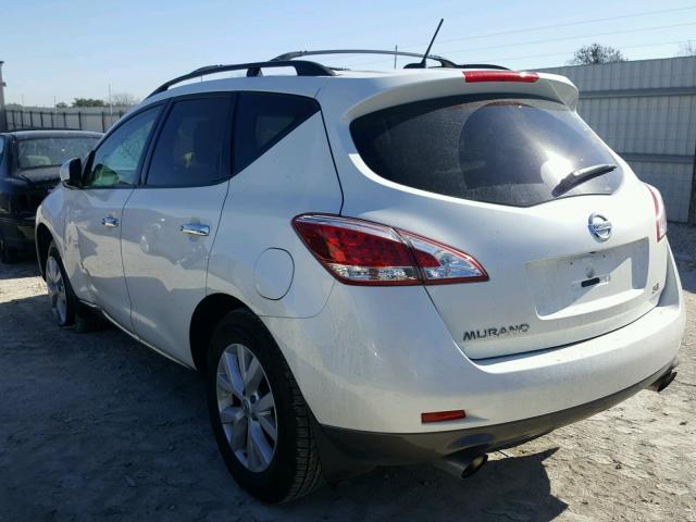 JN8AZ1MU6CW101465 - 2012 NISSAN MURANO S WHITE photo 3