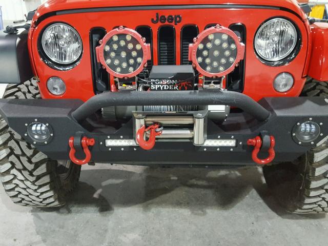 1C4BJWEG3FL769985 - 2015 JEEP WRANGLER U RED photo 9