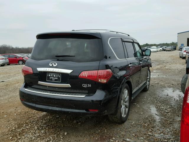 JN8AZ2NF4C9516983 - 2012 INFINITI QX56 BLACK photo 4