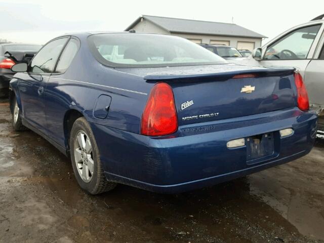 2G1WM15K069244074 - 2006 CHEVROLET MONTE CARL BLUE photo 3