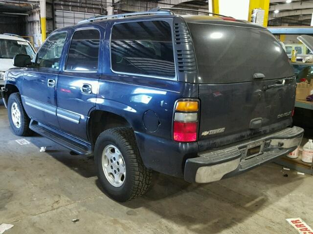 1GNEK13T05J259897 - 2005 CHEVROLET TAHOE K150 BLUE photo 3