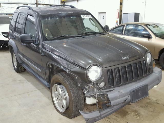 1J4GL48K65W709002 - 2005 JEEP LIBERTY SP GRAY photo 1