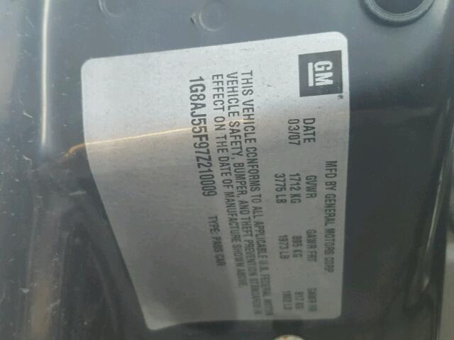 1G8AJ55F97Z210009 - 2007 SATURN ION LEVEL 白色 照片 10