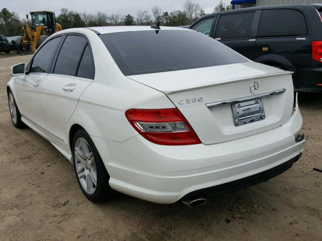 WDDGF5GB5AR113866 - 2010 MERCEDES-BENZ C 350 WHITE photo 3