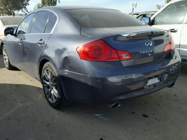 JNKBV61E67M723022 - 2007 INFINITI G35 GRAY photo 3