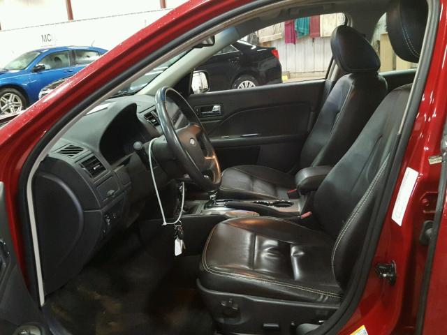 3FAHP0JG2AR225893 - 2010 FORD FUSION SEL RED photo 5