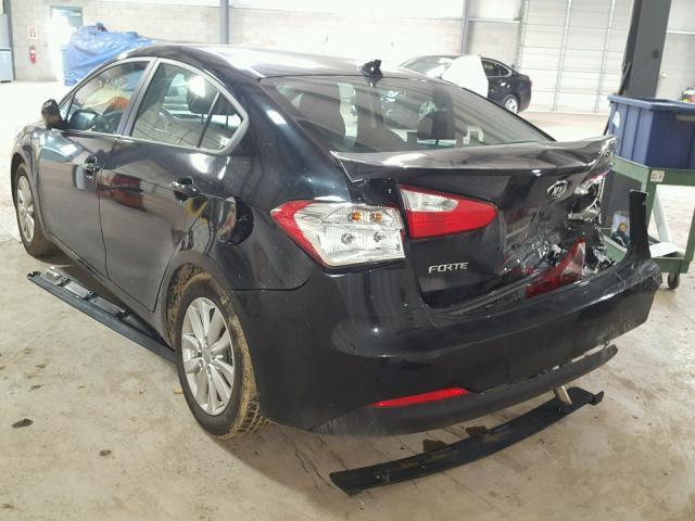 KNAFX4A65G5575172 - 2016 KIA FORTE LX BLACK photo 3