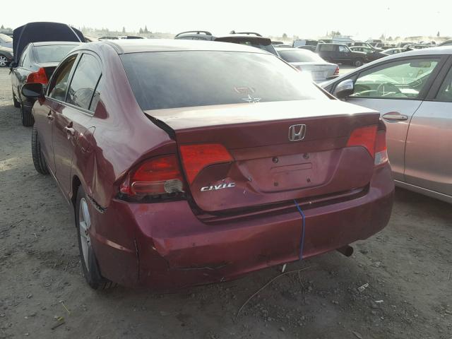 1HGFA16848L094891 - 2008 HONDA CIVIC EX RED photo 3