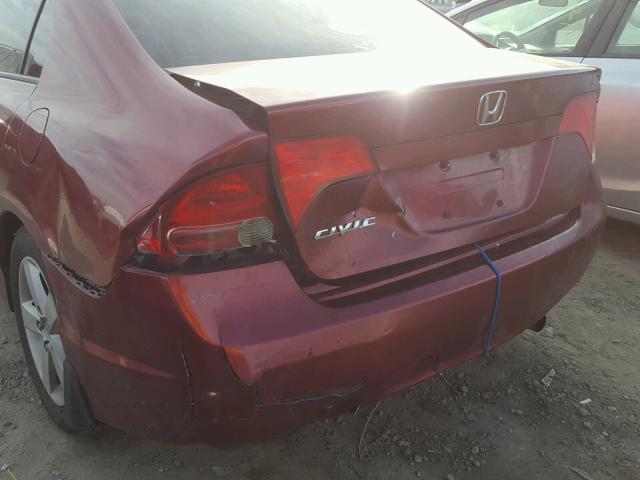 1HGFA16848L094891 - 2008 HONDA CIVIC EX RED photo 9