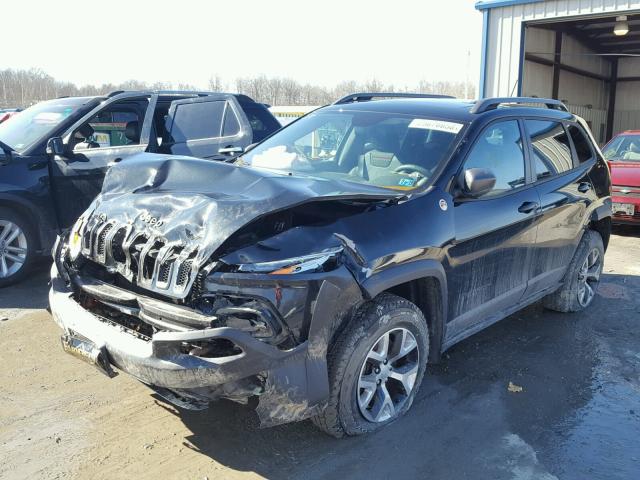 1C4PJMBS3FW527537 - 2015 JEEP CHEROKEE T BLACK photo 2