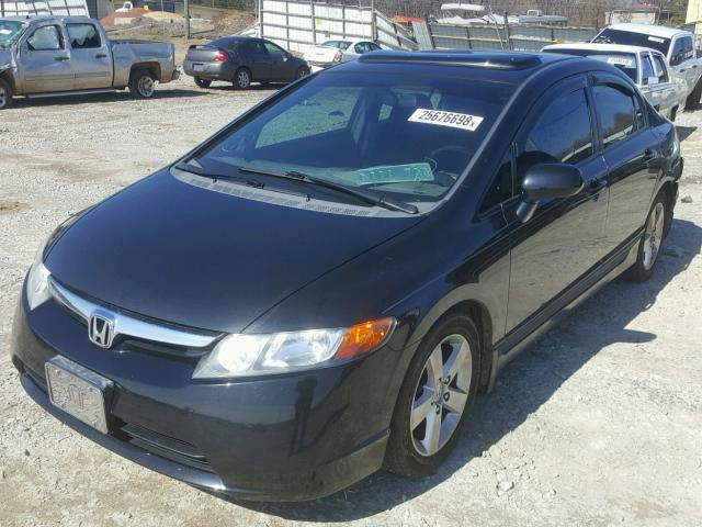 1HGFA16918L092220 - 2008 HONDA CIVIC EXL BLACK photo 2