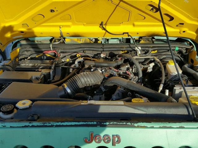 1J4GB39147L230472 - 2007 JEEP WRANGLER X TURQUOISE photo 7