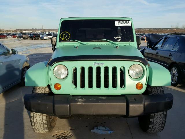 1J4GB39147L230472 - 2007 JEEP WRANGLER X TURQUOISE photo 9