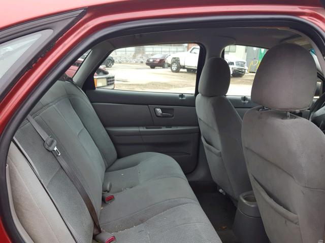 1FAFP52U4YA106496 - 2000 FORD TAURUS LX RED photo 6