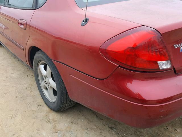 1FAFP52U4YA106496 - 2000 FORD TAURUS LX RED photo 9