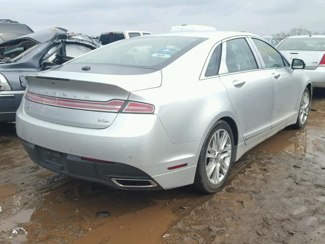 3LN6L2LU1ER835698 - 2014 LINCOLN MKZ HYBRID SILVER photo 4