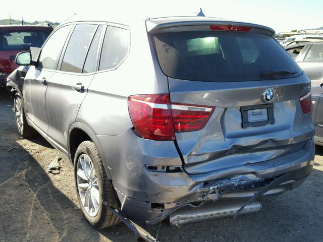 5UXWZ7C35H0V90639 - 2017 BMW X3 SDRIVE2 Сұр фото 3
