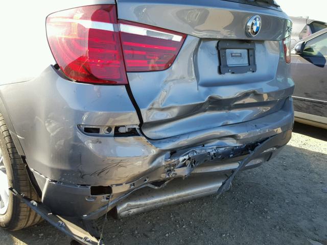 5UXWZ7C35H0V90639 - 2017 BMW X3 SDRIVE2 Сұр фото 9