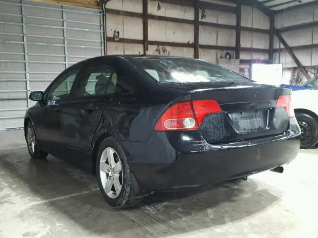 1HGFA168X7L073106 - 2007 HONDA CIVIC EX შავი ფოტო 3