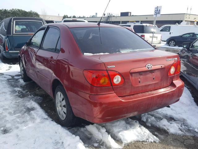 1NXBR32E13Z046177 - 2003 TOYOTA COROLLA CE RED photo 3