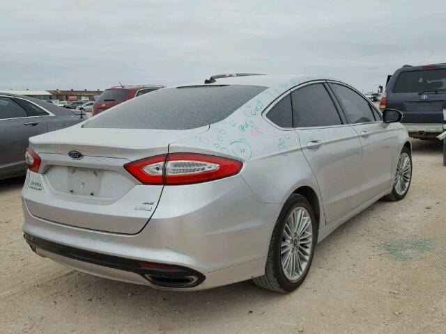 3FA6P0H95DR348249 - 2013 FORD FUSION SE SILVER photo 4