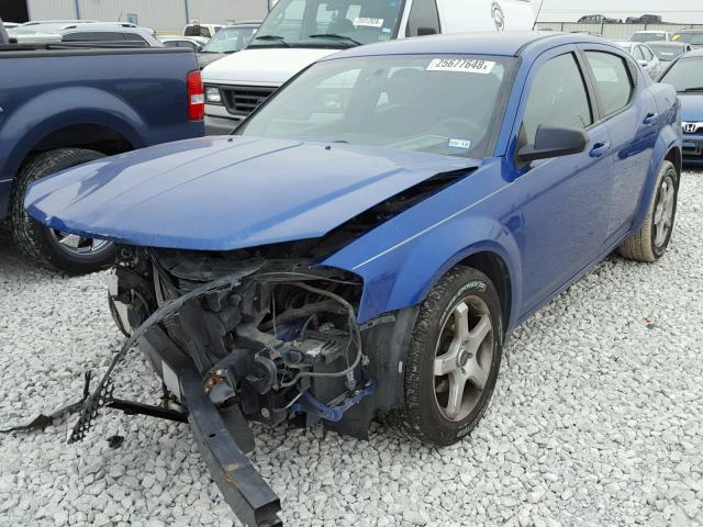 1C3CDZAB2EN181283 - 2014 DODGE AVENGER SE BLUE photo 2