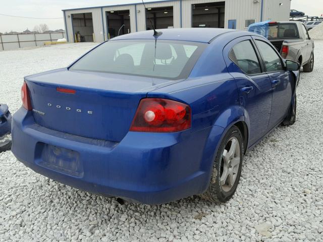 1C3CDZAB2EN181283 - 2014 DODGE AVENGER SE BLUE photo 4