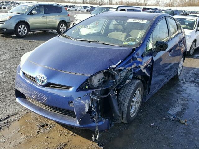 JTDKN3DU1B1453758 - 2011 TOYOTA PRIUS BLUE photo 2