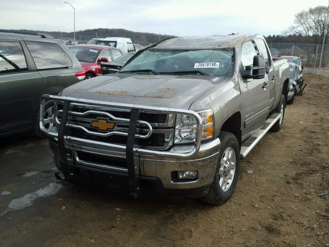 1GC1KXC83EF112000 - 2014 CHEVROLET SILVERADO CREAM photo 2