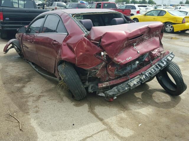 1G2ZG57B684171741 - 2008 PONTIAC G6 BASE MAROON photo 3