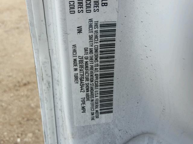 ZFBERFAT7F6A49442 - 2015 RAM PROMASTER 白色 照片 10