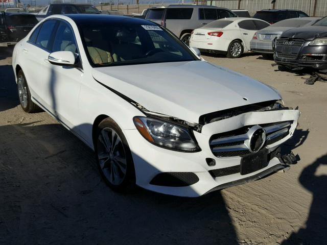 55SWF4KB0FU039856 - 2015 MERCEDES-BENZ C 300 4MAT WHITE photo 1