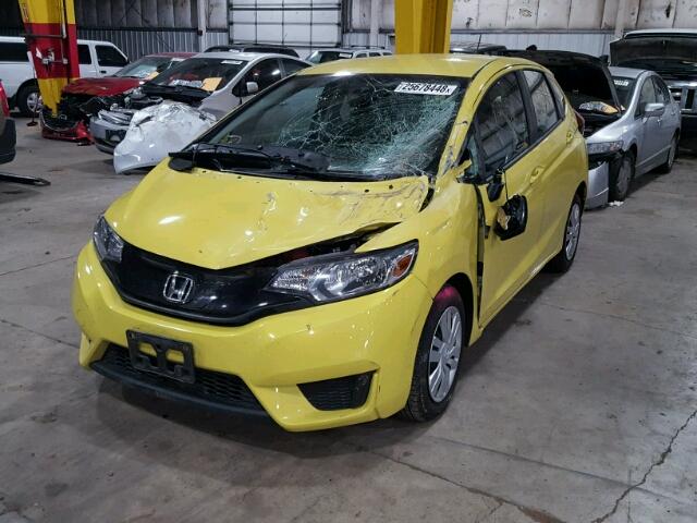 JHMGK5H50GS009235 - 2016 HONDA FIT LX YELLOW photo 2