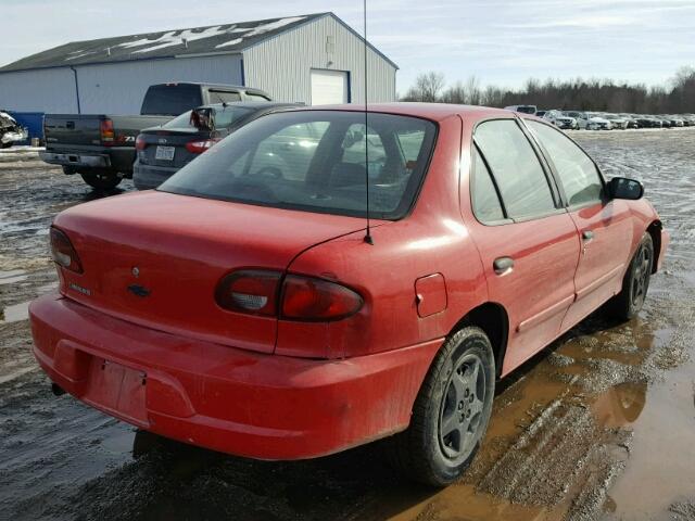 1G1JC5244Y7351918 - 2000 CHEVROLET CAVALIER RED photo 4