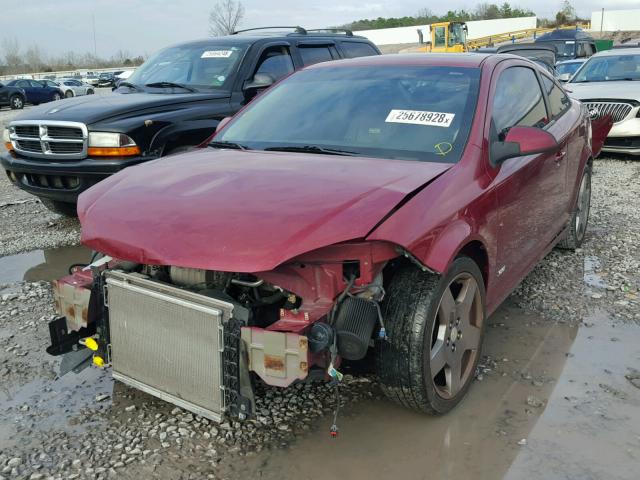 1G1AP15P477318273 - 2007 CHEVROLET COBALT SS BURGUNDY photo 2