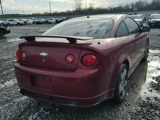 1G1AP15P477318273 - 2007 CHEVROLET COBALT SS BURGUNDY photo 4