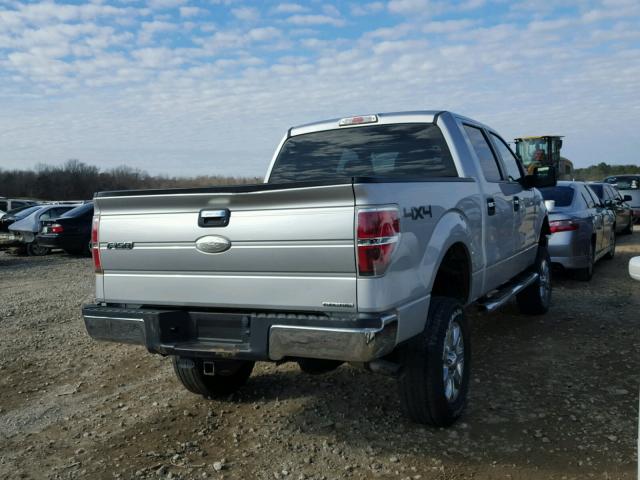 1FTFW1EF7DKD70478 - 2013 FORD F150 SUPER SILVER photo 4