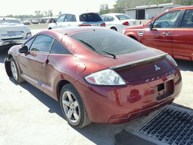 4A3AK24F37E016471 - 2007 MITSUBISHI ECLIPSE GS BURGUNDY photo 3